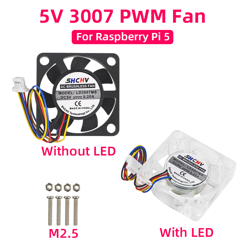 Raspberry Pi Water Cooling Kit - Ventilador de 5V 3007, radiador de